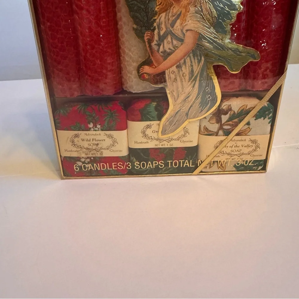 Adirondack Wild Flower Handmade Glycerine Soap‎ and Candles Boxed Set  New